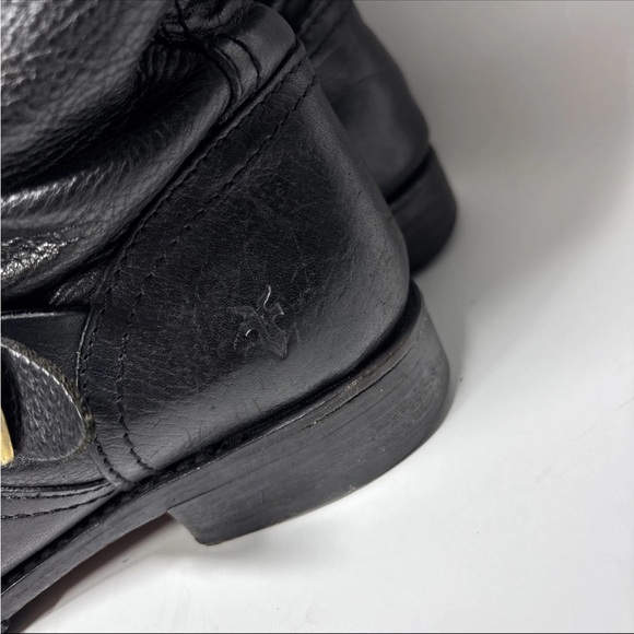 Frye Veronica womens 9 Slouch Tall Leather Riding Boots
buckle Moto black - Picture 9 of 16